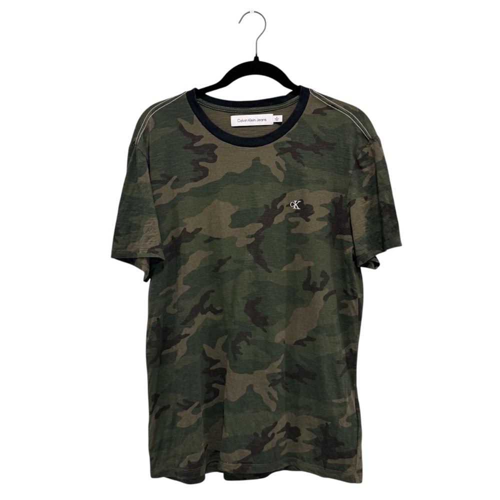 Calvin Klein Mens Medium Short Sleeve Crewneck Camo T Shirt